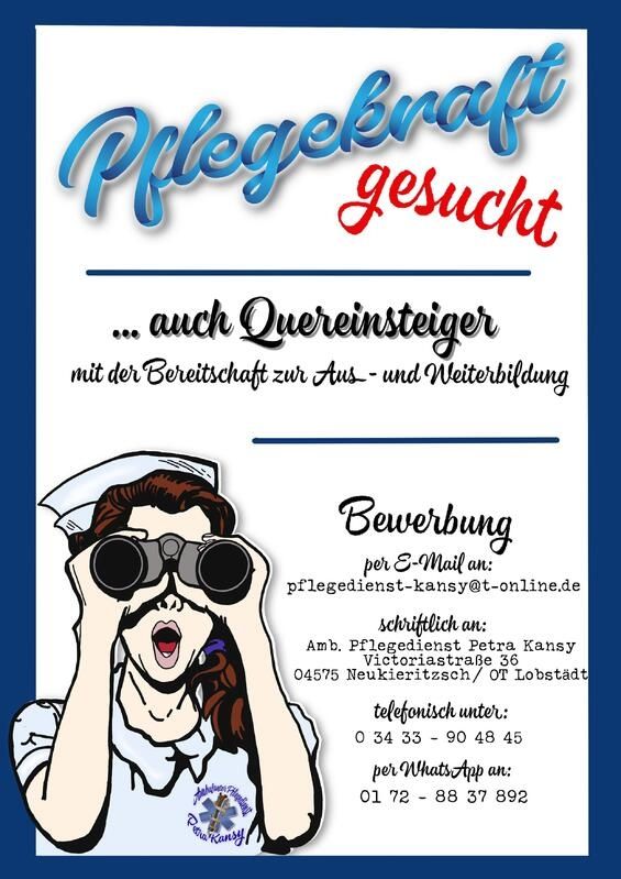 Pflegekraft gesucht Stellenanzeige
